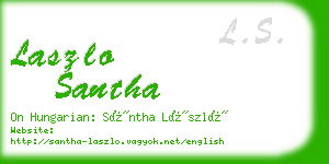 laszlo santha business card
